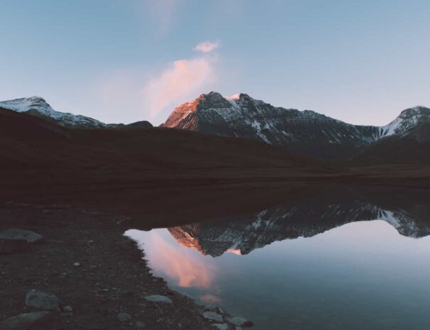 mountains and lake