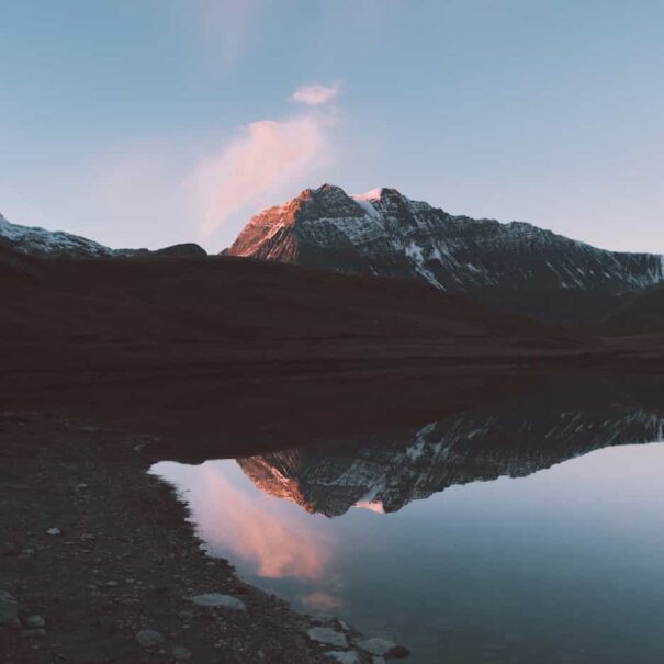 mountains and lake