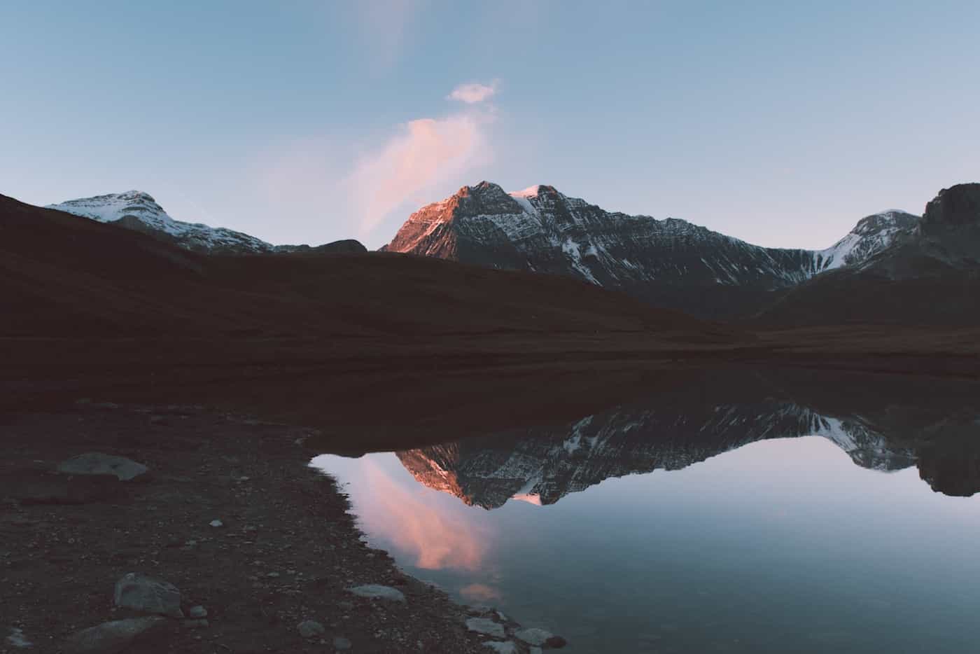 mountains and lake