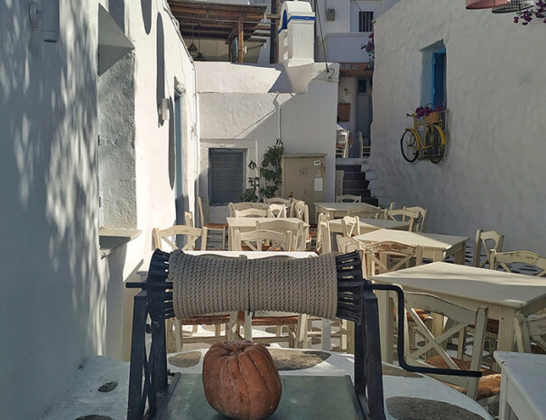naxos island town alleys